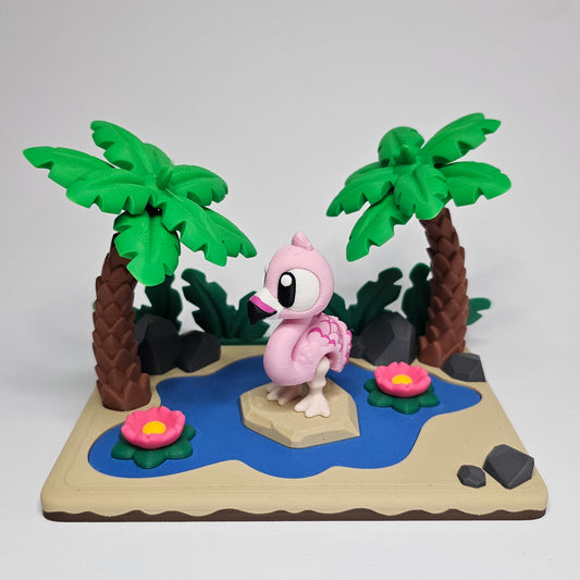 Flamingo Pocket Pet with Oasis Biome
