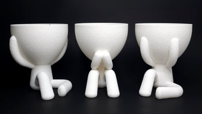 Hear/See/Speak No Evil Plant Pots