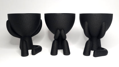 Hear/See/Speak No Evil Plant Pots