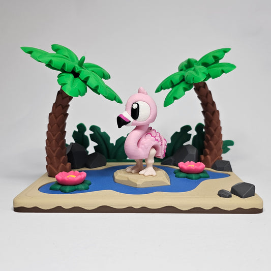 Flamingo Pocket Pet with Oasis Biome