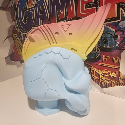 Universal Headset Stand - Blue Skull
